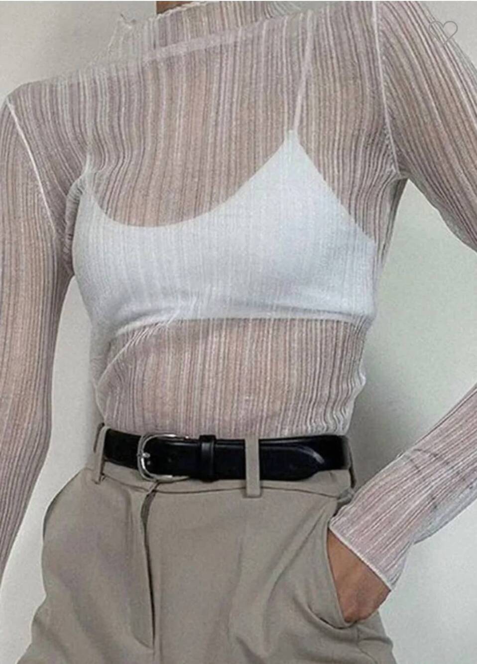 NEW MAY BLUE mesh around me shirt in white